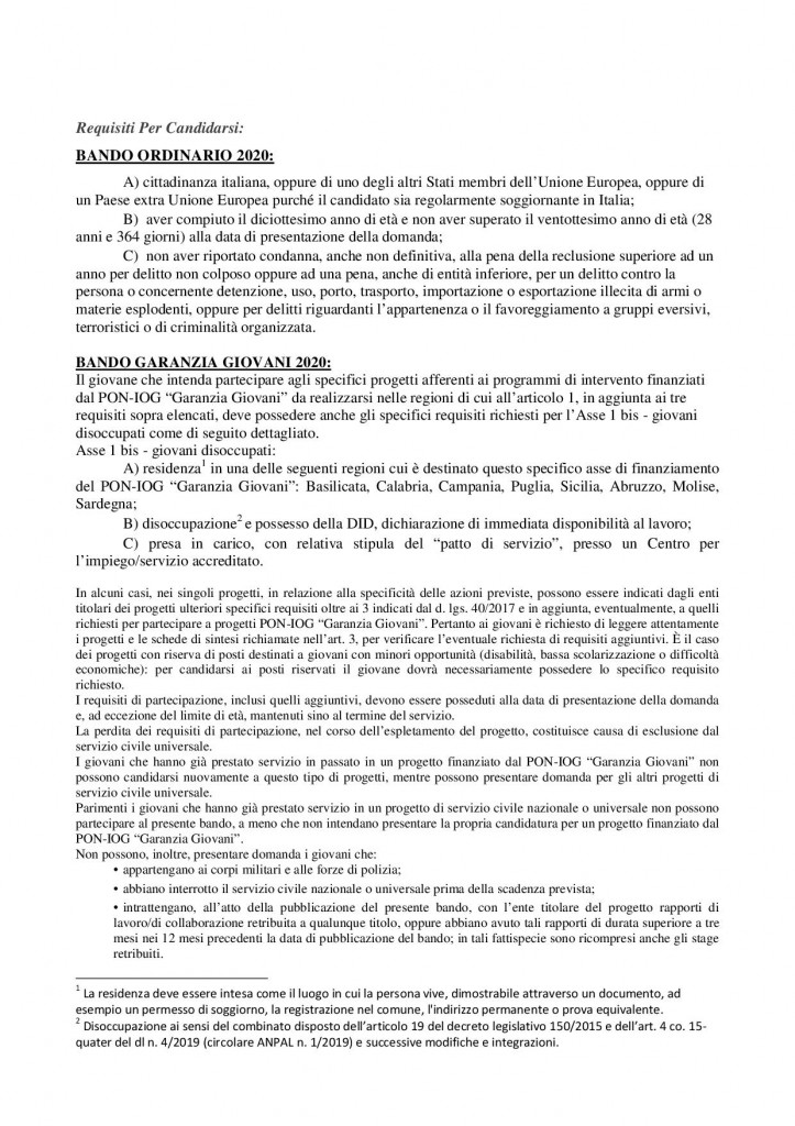 AVVISO SERVIZIO CIVILE2